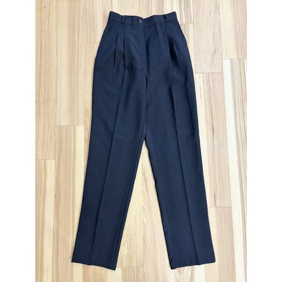 Vintage Sag Harbor High Rise Pleated Dress Pants Size 10 Black - Picture 1 of 4